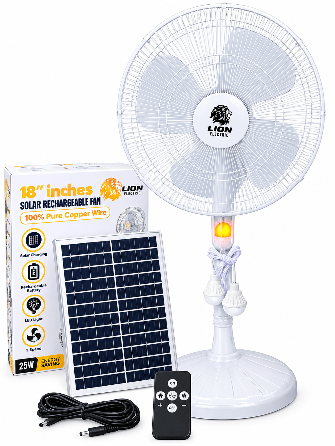 18 Inch Solar Standing Fan